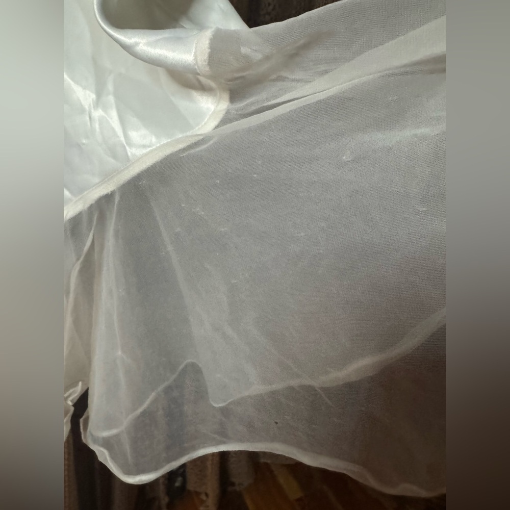 VTG Vandamere Sheer White Chemise - Picture 6 of 8